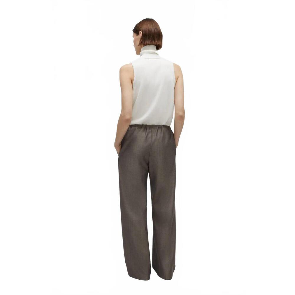 NEW CORDERA mohair relaxed pants in smoke brown - Picture 3 of 4